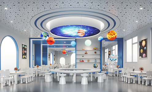 Modern Kindergarten Science and Technology Room 3d model