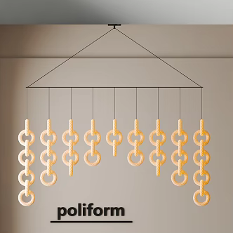 Modern bedroom chandelier 3d model