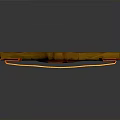Decorative Wooden Shield Featuring Orange Ribbon And Central Tool Motif