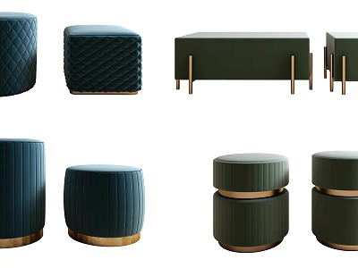 Light Luxury Sofa Stool Low Pier 3d model Light Luxury Sofa Stool Low Pier 3d model