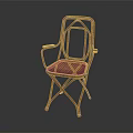 Wicker Leisure Chair With Armrests Woven Seat And Curved Natural Frame Design