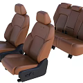 Brown Leather Car Seats Front And Rear For Automotive Interior Comfort