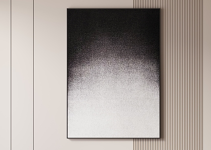 Modern Simple Black and White Hanging Painting 3d model