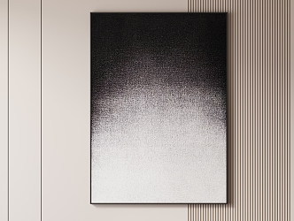 Modern Simple Black and White Hanging Painting 3d model