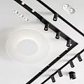 Modern Ceiling Downlights And Spotlights With Sleek Black Frame And White Shade