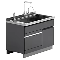 Modern Bathroom Vanity with Sink Faucet Drawers and Storage Countertop