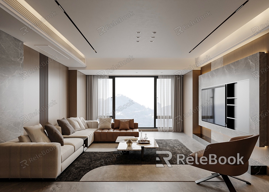 modern living room model