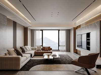 modern living room model