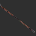 Medieval Battle Axe With Wooden Handle And Metal Head Decorative Design