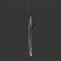 Vintage Rustic Garden Tools Still Life With Pickaxe Fork Shovel On Dark Background
