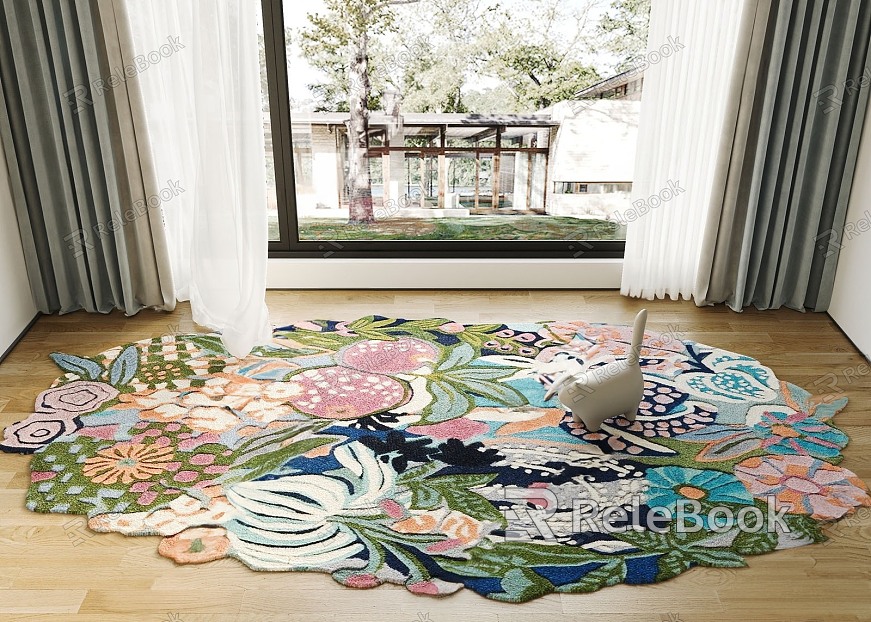 modern shaped carpet shaped carpet model