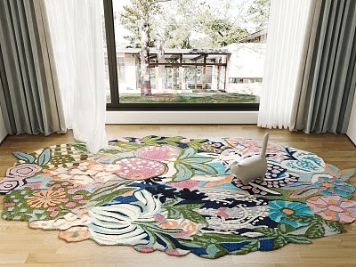 modern shaped carpet shaped carpet model