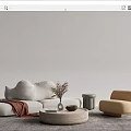 Modern Sofa Coffee Table Combination Sofa Coffee Table 3d model