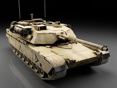 Abrams tank American tank M1A1 tank 3d model