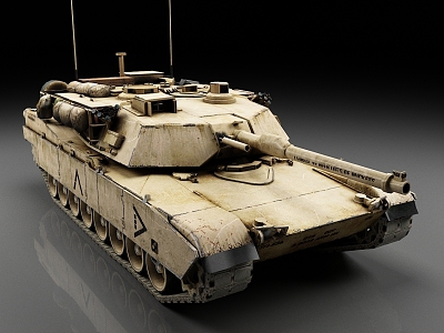 Abrams tank American tank M1A1 tank 3d model