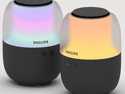 Philips Wireless Bluetooth Speakers With Colorful Gradient Lighting And Modern Design 3d model