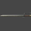 Classic Metal Sword Weapon With Leather Wrapped Handle And Iron Hilt