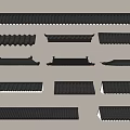 New Chinese Eaves Tiles 3d model
