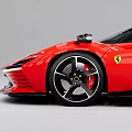 Red Supercar with Sleek Aerodynamic Design Sporty Wheels and Black Roof Accents
