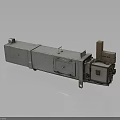 Stainless Steel Industrial Equipment With Mechanical Components And Control Panel
