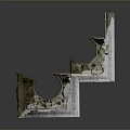 Intricate White Stone Architectural Carving With Symmetrical Gear Like Ornaments And Textures