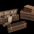 Woven Rattan Storage Baskets With Open Lid For Clothing Organization And Stackable Design