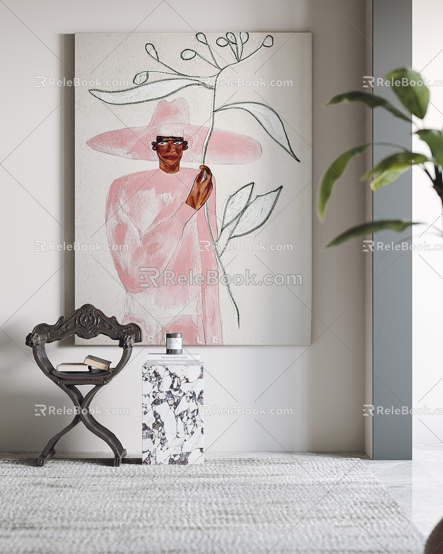 Modern Decorative Painting Hanging Painting 3d model