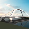 Special-shaped bridge vehicle bridge frame 3d model