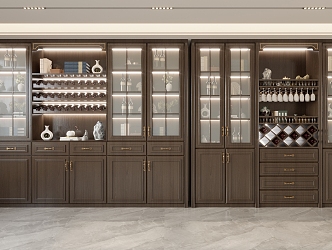 New Chinese Wine Cabinet 3d model