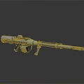 Futuristic Tactical Weapon Featuring Long Barrel Metallic Design Advanced Grip And Sleek Structure