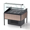 Modern Commercial Kitchen Appliance Glass Cover Display Case With Multiple Trays And Metal Stripe Design