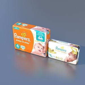 Diapers Supermarket Commodities Daily necessities 3d model