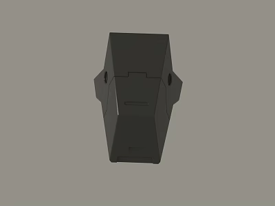 Black Industrial Mechanical Component 3D Model With Holes And Structured Design 3d model