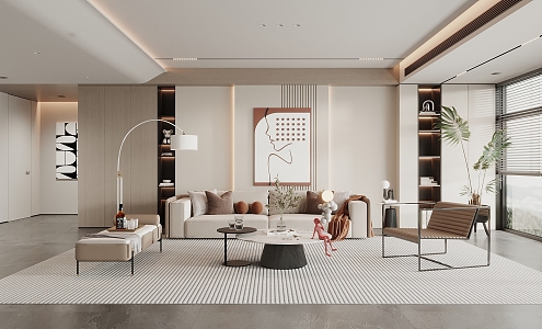 modern living room 3d model