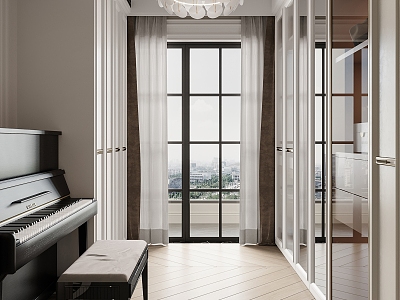 Light Luxury Cloakroom Wardrobe Piano Room Coat Cabinet Piano Storage Cabinet Piano Room model