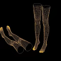 Model Mannequin Legs And Feet In Standing And Lying Positions On Dark Surface