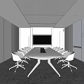 Conference Room Conference Table 3d model