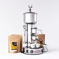 Elektra Espresso Coffee Machine Kitchen Appliance With Milk Frother And Coffee Beans