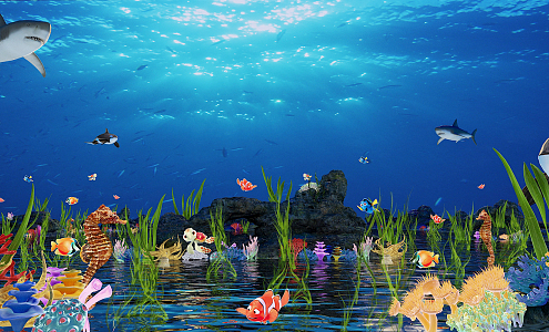 Modern Underwater World 3d model