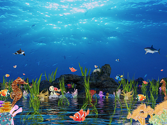 Modern Underwater World 3d model