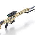 Barrett sniper rifle sniper rifle 3d model