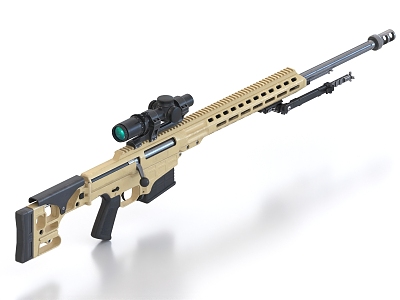 Barrett sniper rifle sniper rifle 3d model