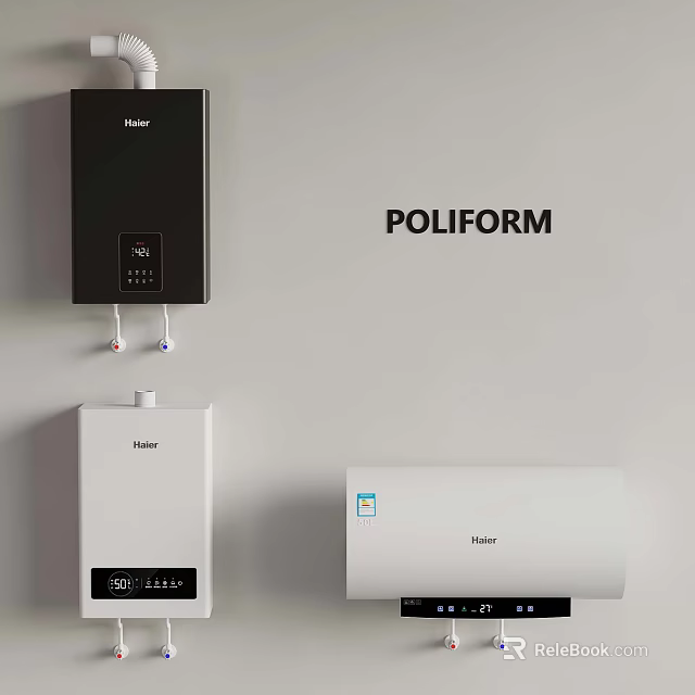 Haier Modern Water Heaters With POLIFORM Design Wall Mounted And Floor Models 3d model 
