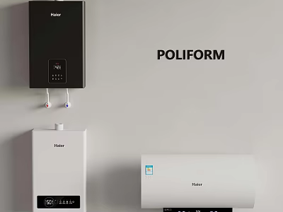 Haier Modern Water Heaters With POLIFORM Design Wall Mounted And Floor Models 3d model