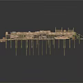 Rustic Elevated Wooden Structures With Platforms Walkways And Architectural Design
