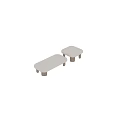 Modern Minimalist Dressing Table With Soft Upholstered Stool And Sturdy Natural Solid Wood Legs