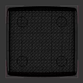 Light Beige Square Ottoman With Woven Texture And Soft Comfortable Surface