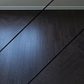 Modern Dark Wood Flooring Components Featuring Herringbone And Straight Plank Patterns
