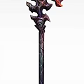 Tech Exhibition Hall Showcasing Intricate Carved Dark Staff As Featured Exhibit