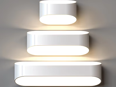 Modern White Wall Lights With Sleek Cylindrical Design Mounted On Wall For Interior Lighting 3d model